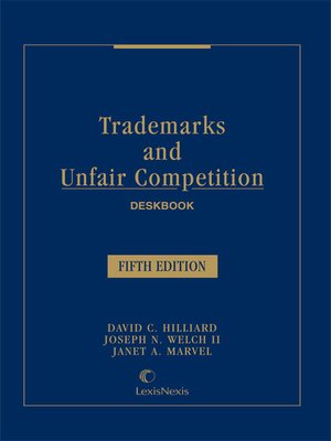 cover image of Trademarks and Unfair Competition Deskbook